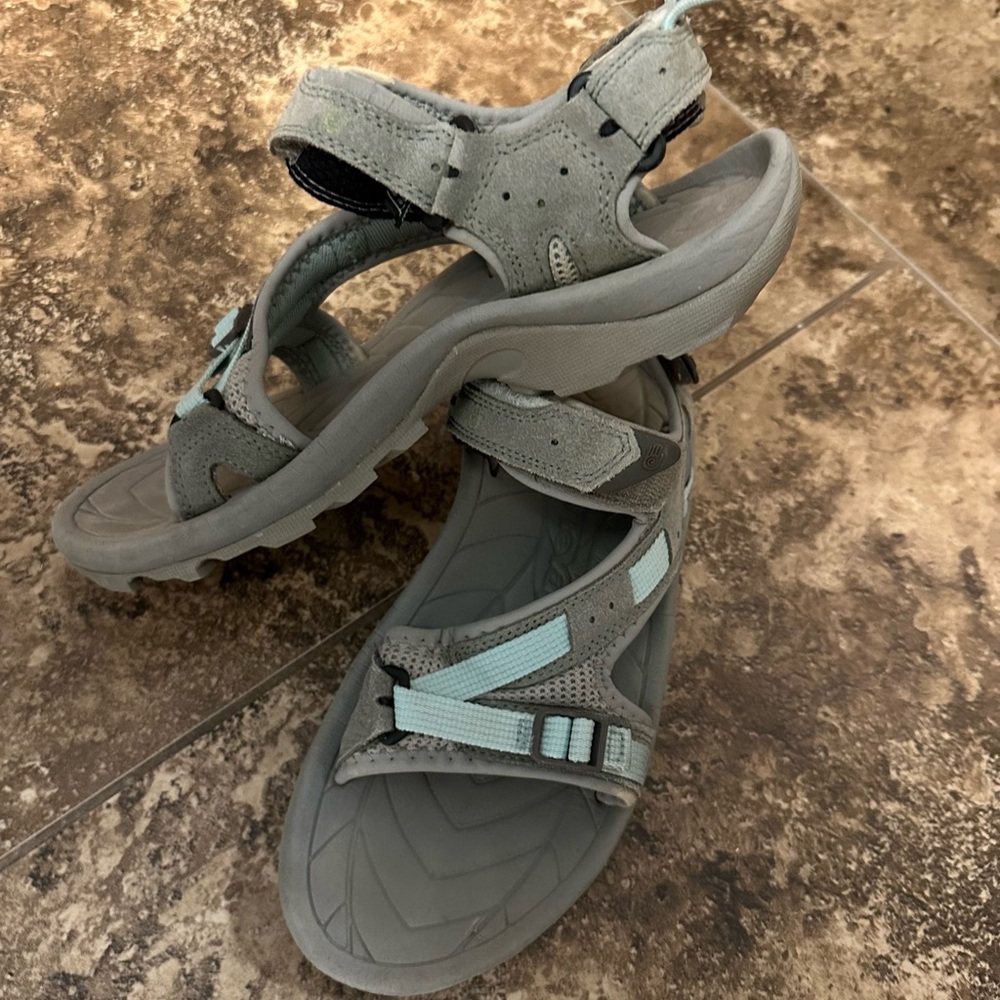 Teva Women's Sandals in Gray and Light Blue
